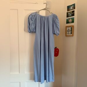 Loeffler Randall maxi stripe blue dress